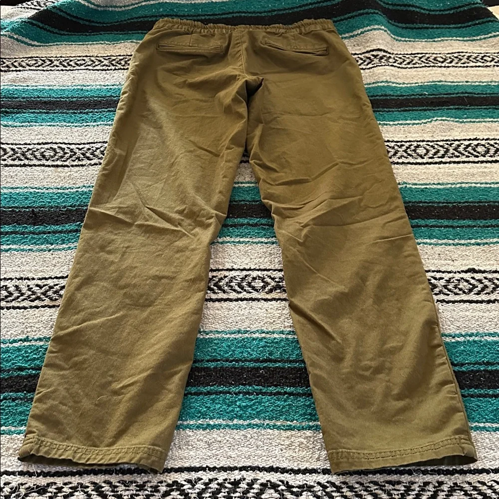 Pact Organic Cotton Daily Twill Drawstring Pants in Olive Green - Picture 5 of 11